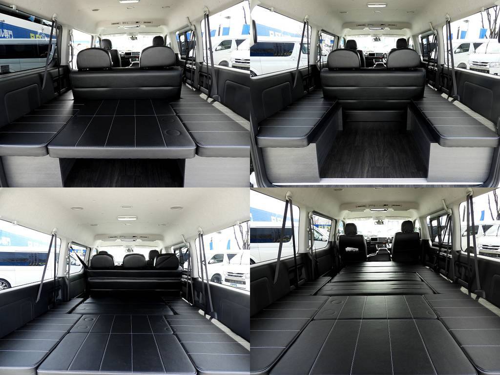 7名乗車時でも、荷物をたくさんお積み頂けます！　5名乗車＋ベッドモードなら、長尺物の積載も楽ちん♪