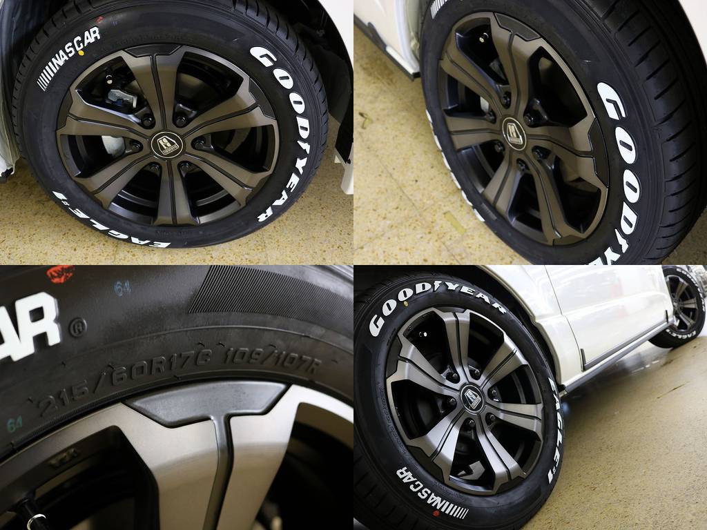 足元を飾るのは有名ホイールメーカークリムソン×ＦＬＥＸ共同開発のＦＬＥＸ独占販売商品のバルベロアーバングランデ17ｉｎ！！