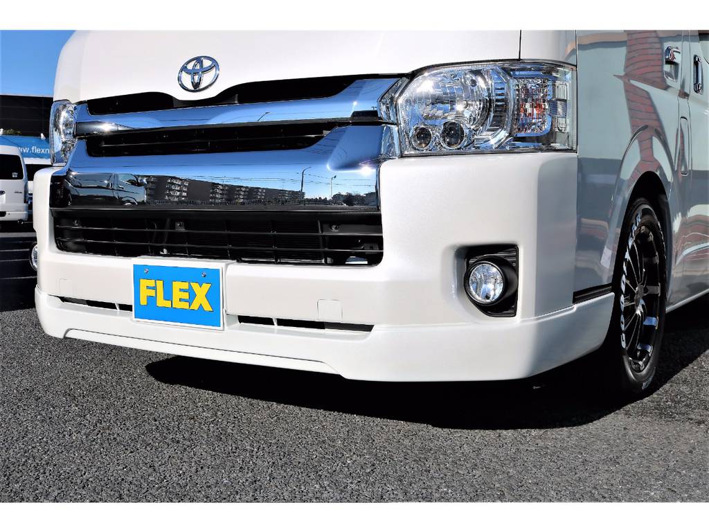 FLEXオリジナルフロントリップスポイラーでフロントマスクをカッコよくスタイリッシュに仕上げました！