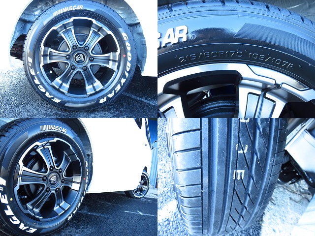 新品クリムソン　バルベロ　ワイルドディープスオリジナルカラー１７インチアルミホイール　＆　新品ＧＯＯＤＹＥＡＲナスカータイヤＣ