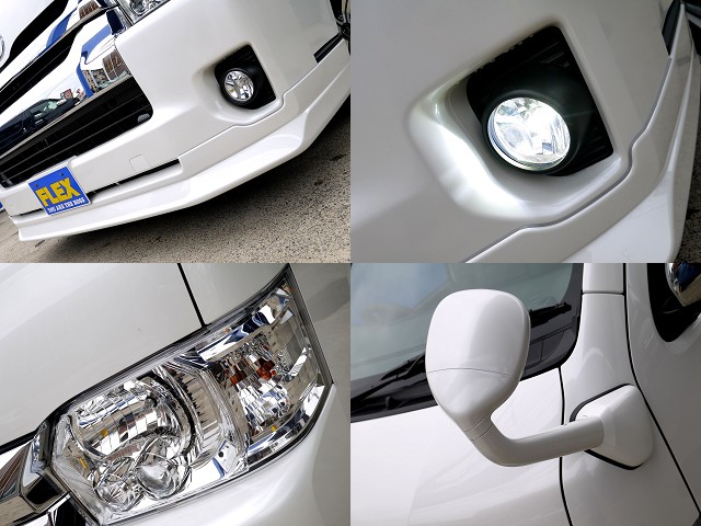 フレックスオリジナル ＤｅｌｆｉｎｏＬｉｎｅフロントスポイラーにＵＬＴＩＭＡＴＥ ＬＥＤフォグバルブ装着！！メーカーオプションＬＥＤヘッドライトにアンダーミラー ボディー同色ペイント済！！