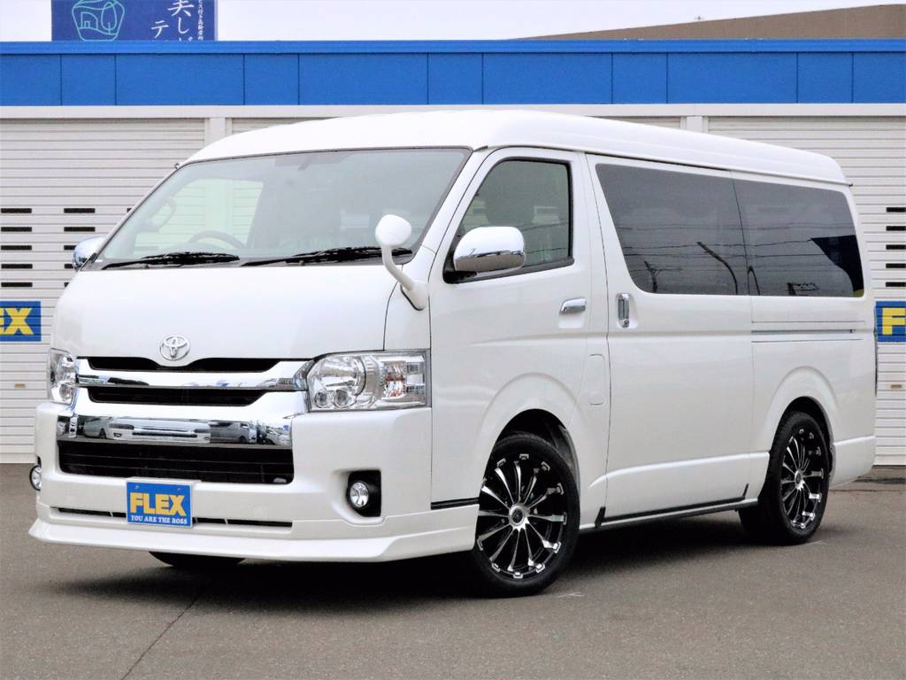 【新車ハイエース　ワゴンＧＬ　4WD　寒冷地仕様　FLEX内装架装ver2】