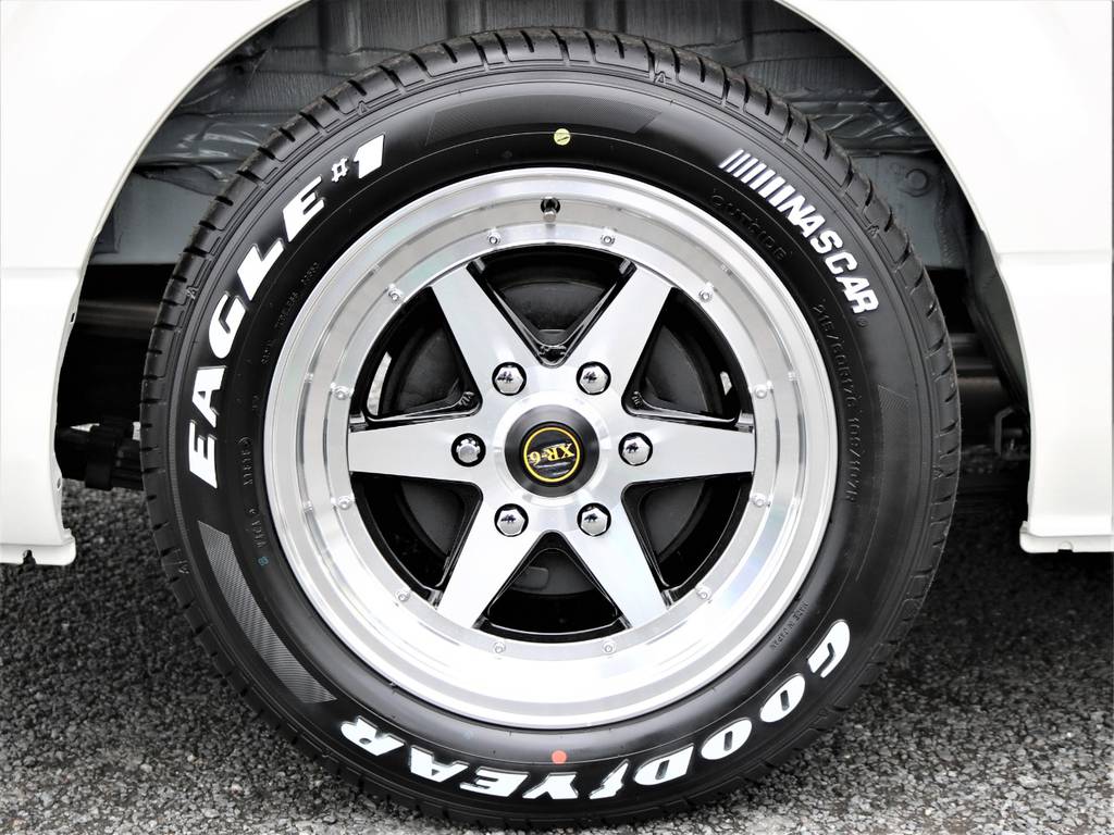 足元にはファブレスXR-6アルミホイールをチョイス！通称ロンシャン！