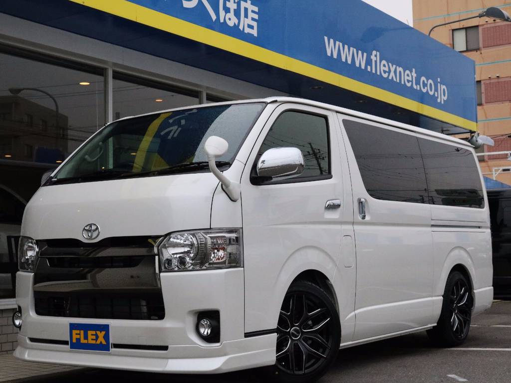 新車未登録ハイエースＶスーパーＧＬ５人乗り、特別仕様車「ダークプライム」！ディーゼルターボ２ＷＤ！ＦＬＥＸオリジナル内装ＦＵ完成♪