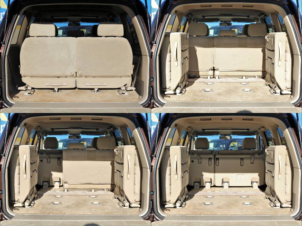 ３列シーターとして便利なお車ですが、各シートは格納が簡単で、荷室の拡充も容易に行って頂けます(^^♪