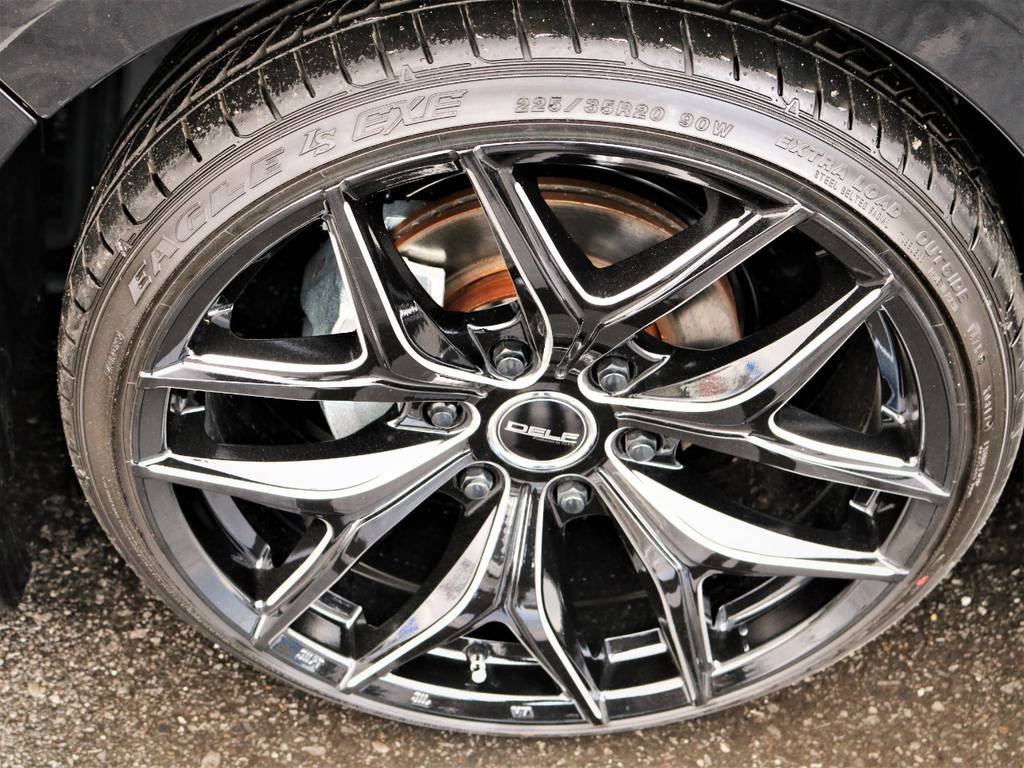 デルフ０１ブラックミーリング２０インチアルミホイール、グットイヤータイヤ！