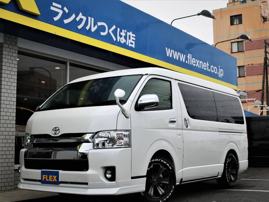 新車ハイエースＷ「ＧＬ」１０人乗り、４ＷＤガソリン車！人気のパールホワイト！内装アレンジＶＥＲ１♪