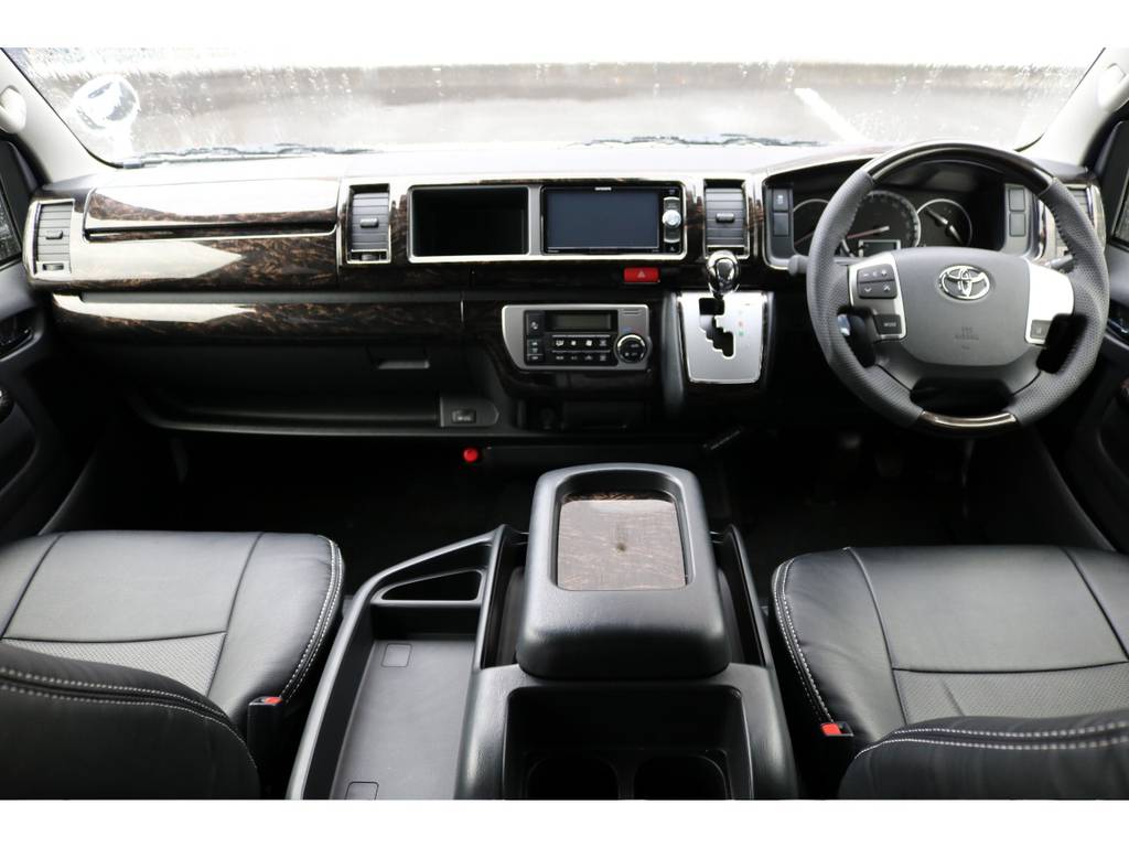 マホガニー調インテリアパネル＆ハンドル、シフトノブSETで高級感があるインパネ！