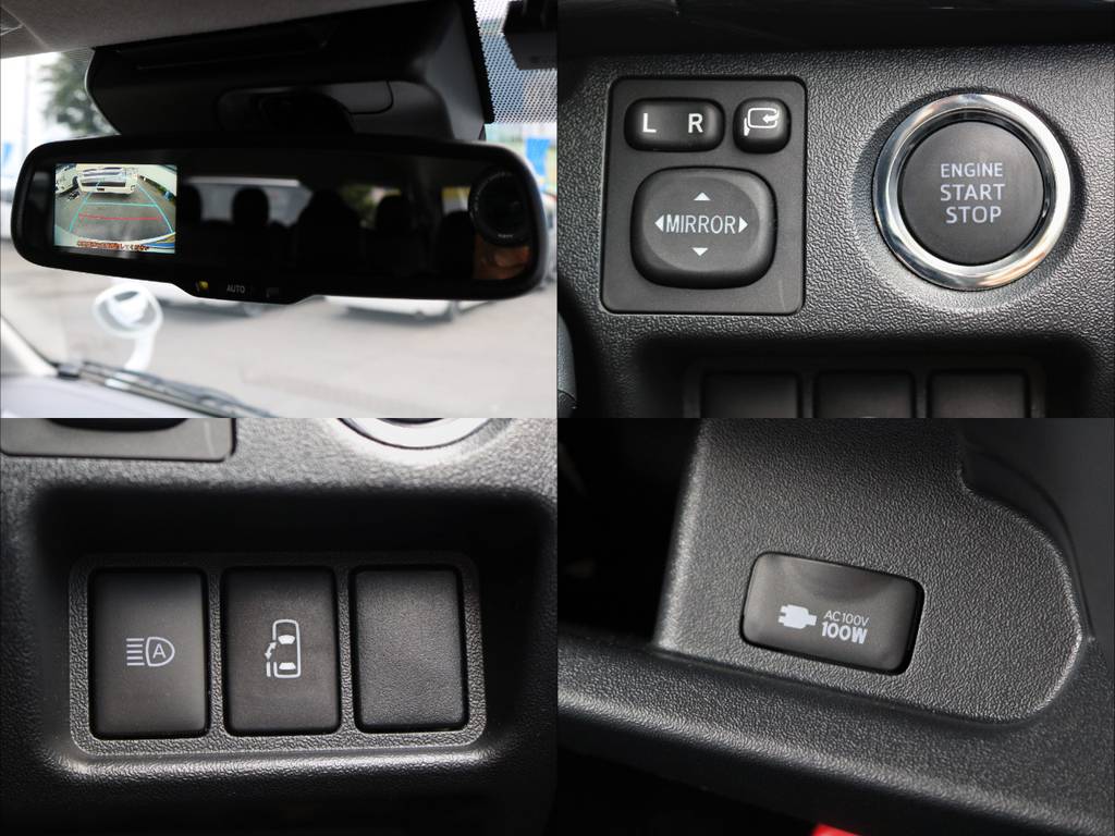 メーカーオプションの【バックカメラ付自動防眩ミラー・スマートキー・パワースライドドア】付いてます♪