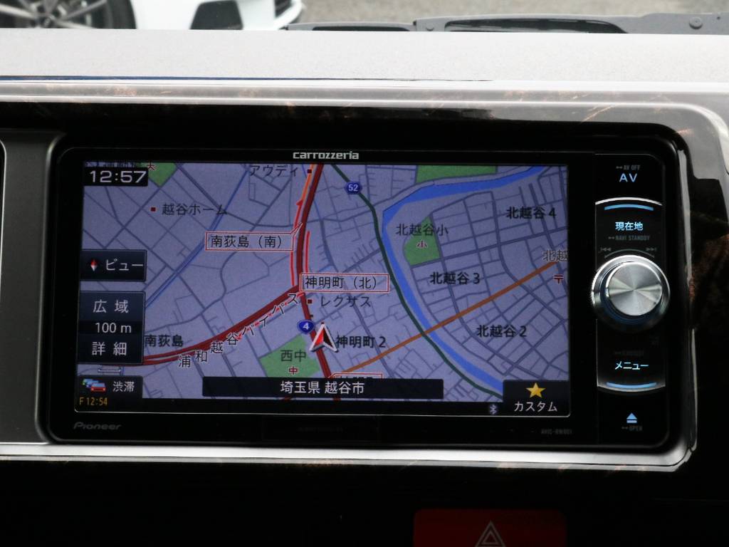 カロッツェリア　フルセグメモリー装備！（Bluetooth・DVD・走行中TV視聴）　バックカメラ映像分配加工済み！