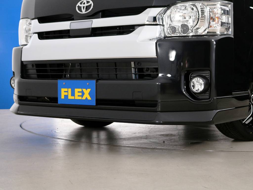 ＦＬＥＸオリジナル　ＤｅｌｆｉｎｏＬｉｎｅフロントリップスポイラーを装着済み♪