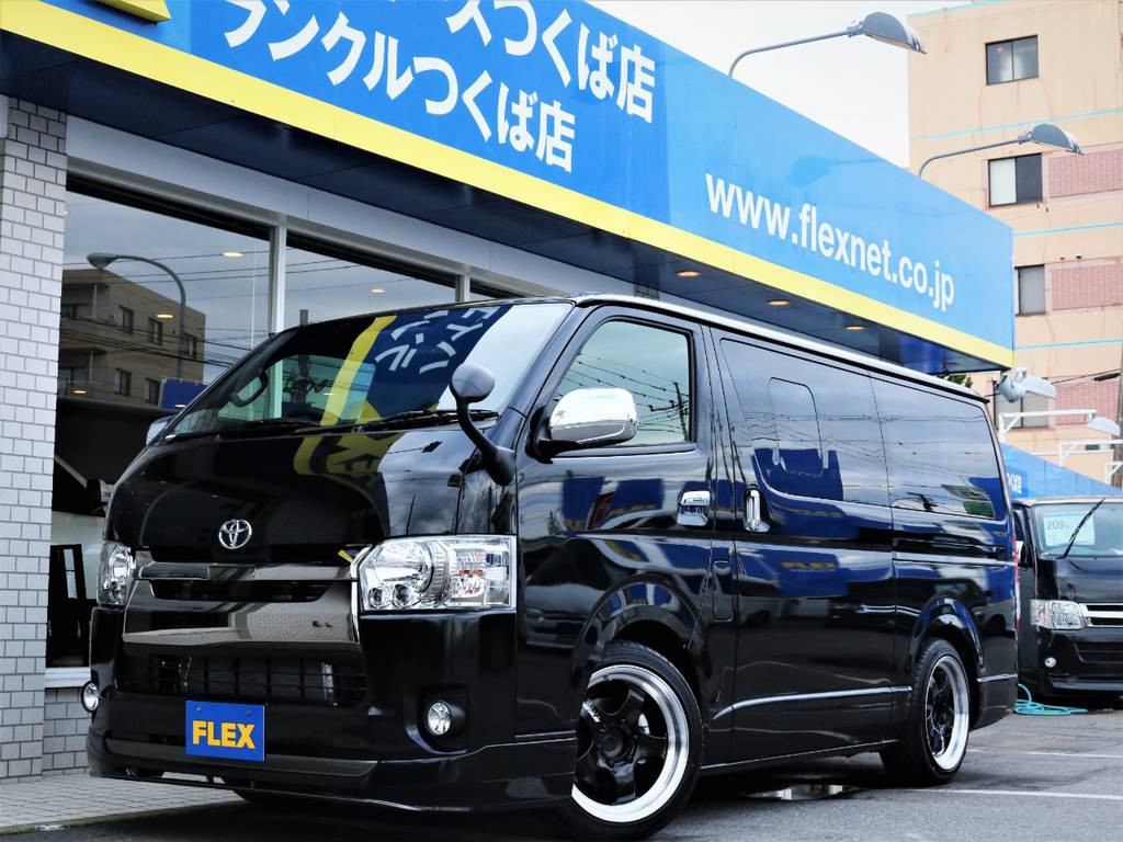 新車未登録ハイエースＶスーパーＧＬ５人乗り２ＷＤガソリン車、特別仕様車ダークプライム２！人気のベッドキットパッケージ完成！