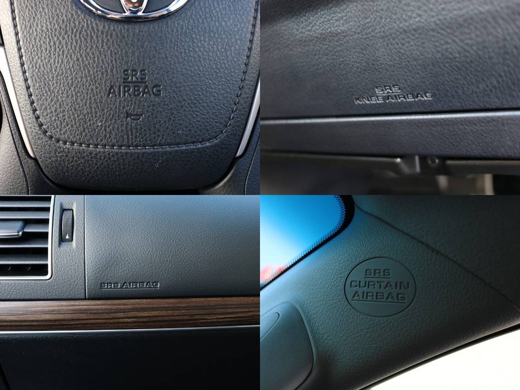 運転席・助手席・カーテンとエアバッグも完備！先進装備のＴＯＹＯＴＡセーフティセンスＰとも合わせ、安全面でもおすすめの１台となっております♪