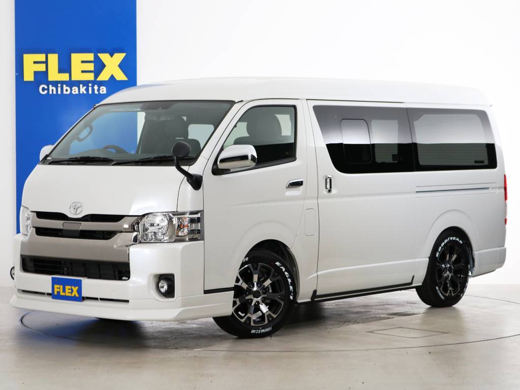 新車未登録　ハイエースバン　Ｓ－ＧＬ　ワイドボディ　特別仕様車ダークプライムⅡ　ＦＬＥＸオリジナル内装アレンジ【アレンジＦＵ－Ｗ】！
