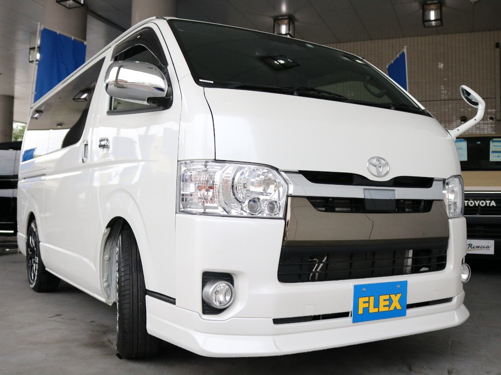 TOYOTAセーフティセンス搭載☆FLEXオリジナルDelfinoLineフロントスポイラ－☆フェンダーミラー同色塗装☆