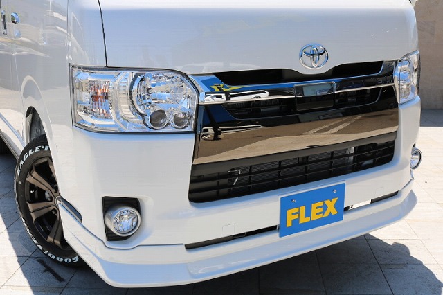 ＦＬＥＸオリジナルデルフィーノラインフロントスポイラーをインストール