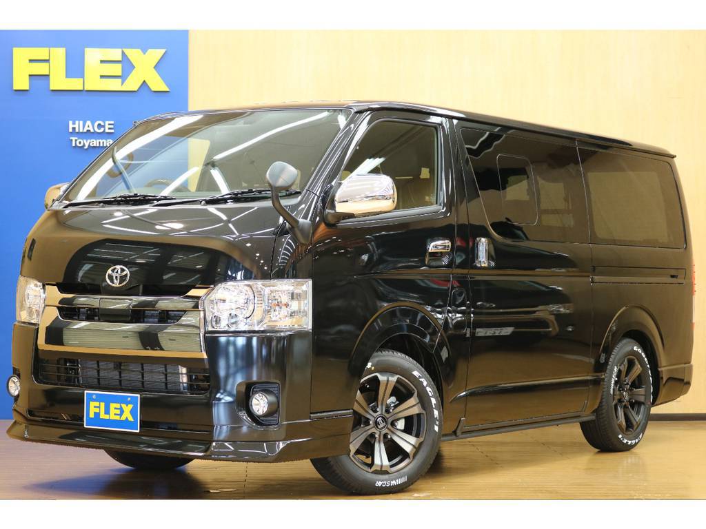 【新車未登録】ハイエースバン　スーパーGL　ダークプライム２　ディーゼル４WD　フレックスカスタム車両の入庫です！