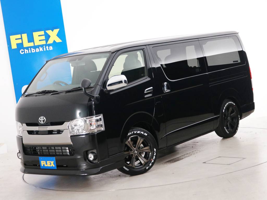 新車未登録　ハイエースバン　Ｓ－ＧＬ　ＤＰⅡ　ガソリン２ＷＤ　５人乗り４ナンバー登録　ＦＬＥＸオリジナル内装アレンジ【Ｖｅｒ８】！