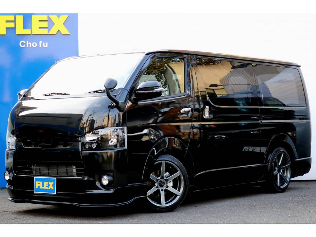 ハイエース調布店０４２４－４０－１１９までお問い合わせください！新車ハイエースＶダークプライムⅡ２８００ｃｃディーゼルターボ２ＷＤ！両側パワースライドドア付き！