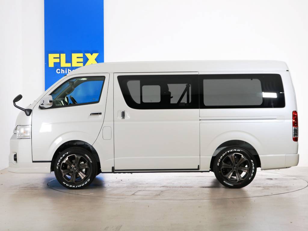 ノーマル車高のお車となります。もちろん、ローダウン等、追加のカスタムも可能です！お気軽にご相談ください♪