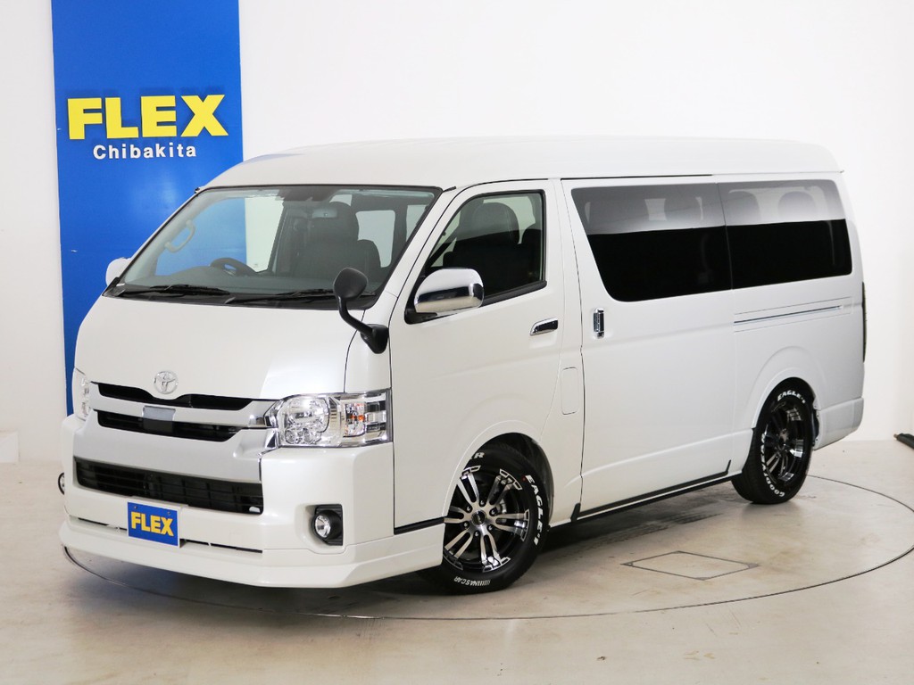 新車未登録　ハイエースワゴンＧＬ　ガソリン４ＷＤ　１０人乗り３ナンバー登録　寒冷地仕様　ＦＬＥＸオリジナル内装アレンジ【Ｖｅｒ２】！