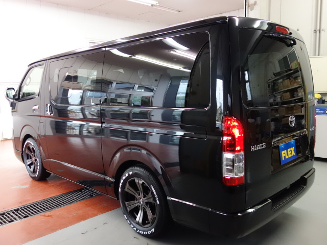 新車ハイエースＶダークプライムⅡナビパッケージ完成致しました！！店頭在庫車、即納車可能になります！！