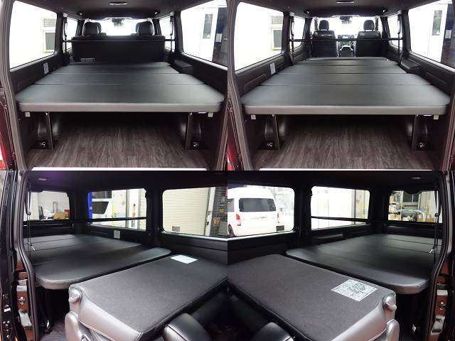 新車ハイエースＶダークプライムⅡ床張りベットＫＩＴパッケージ完成致しました！！店頭在庫車、即納車可能になります！！