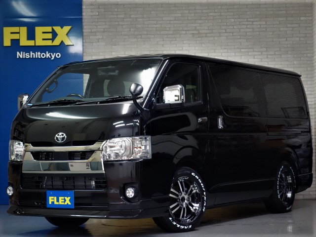 新車ハイエースＶダークプライムⅡ床張りベットＫＩＴパッケージ完成致しました！！店頭在庫車、即納車可能になります！！