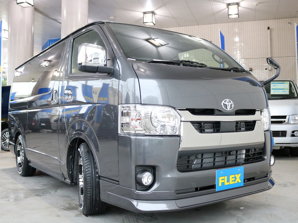 FLEXオリジナルDelfinoLineフロントスポイラ－☆フェンダーミラー同色塗装☆