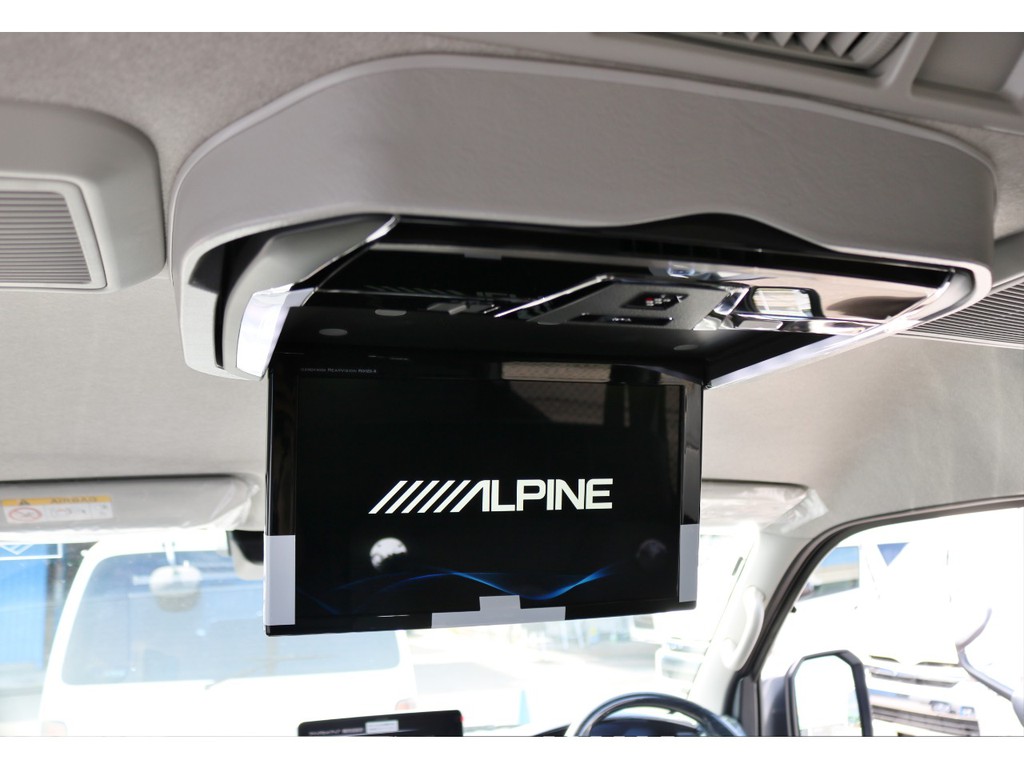 ＡＬＰＩＮＥ１２．８プラズマクラスター付きフリップダウンモニター！（ダブルゾーン対応！）