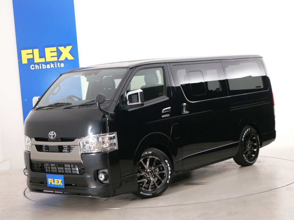 新車未登録　ハイエースバン　Ｓ－ＧＬ　一部改良後【新型】　特別仕様車ダークプライムⅡ　ディーゼルターボ２ＷＤ　５人乗り４ナンバー登録　ベッドカスタムＰＫＧ！