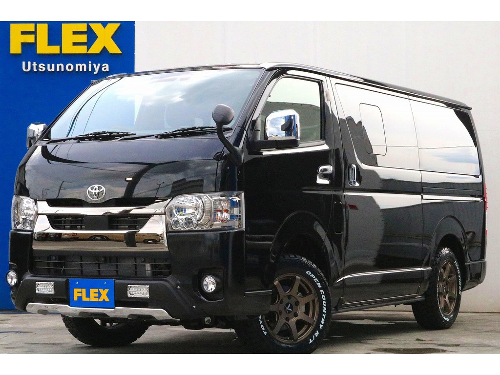 トヨタ ハイエースバン 2 8 スーパーgl ダークプライム ロングボディ ディーゼルターボ 4wd 車探しなら中古車 新車の専門店flex フレックス へ