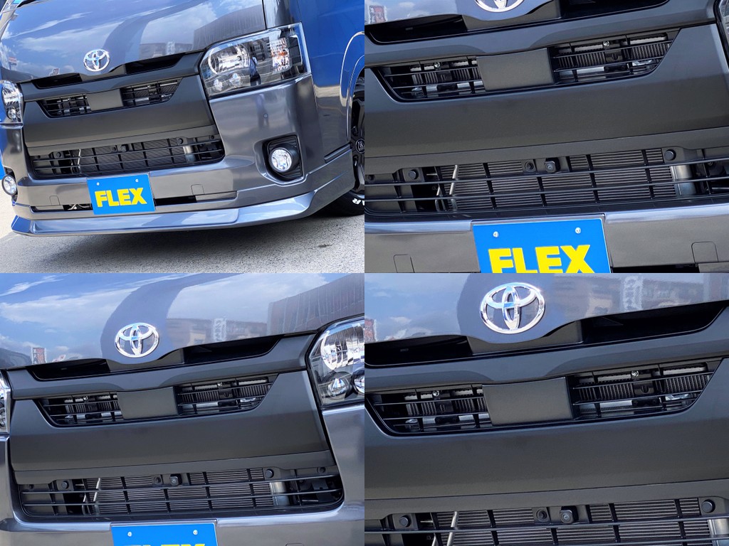 ＦＬＥＸオリジナル ＤｅｌｆｉｎｏＬｉｎｅフロントスポイラーをセット！！フロントカメラ レーダーブレーキ完備！！フロントグリルはマッドブラックペイント済ですよ☆