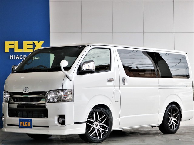【新型/新車】ハイエースS-GLダークプライムⅡ　人気のディーゼルターボ　ブルーレイ再生可能１０インチナビ　即納車可能の１台です！！全国販売