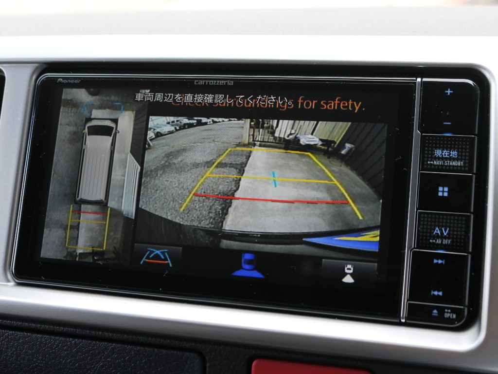 メーカーオプション　パノラミックビューモニター！車体を上から見たような映像をナビに映し出します♪