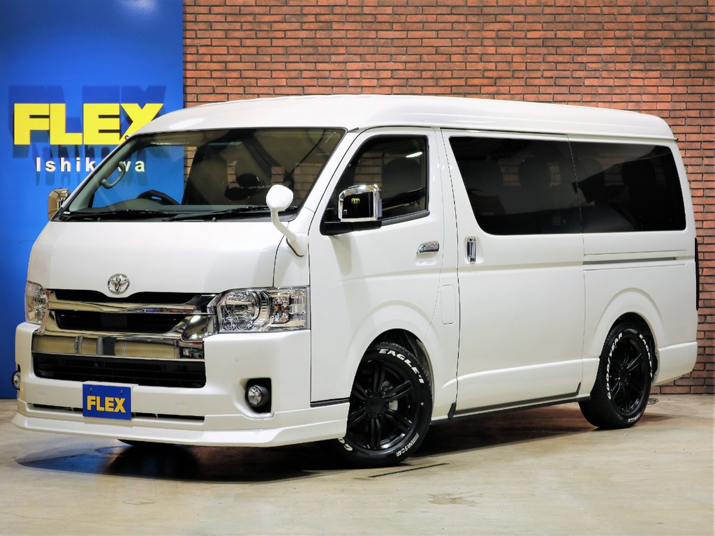 【新車未登録　ハイエースワゴン　内装架装　ガソリン４ＷＤ】お気軽にフレックスランクルハイエース石川店までお問い合わせ下さい！