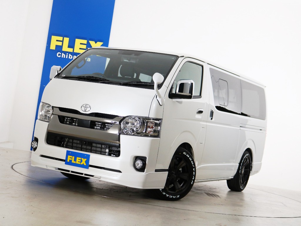 新車未登録　ハイエースバン　Ｓ－ＧＬ　一部改良後【新型】　特別仕様車ダークプライムⅡ　ガソリン２ＷＤ　５人乗り４ナンバー登録　ベッドカスタムＰＫＧ！