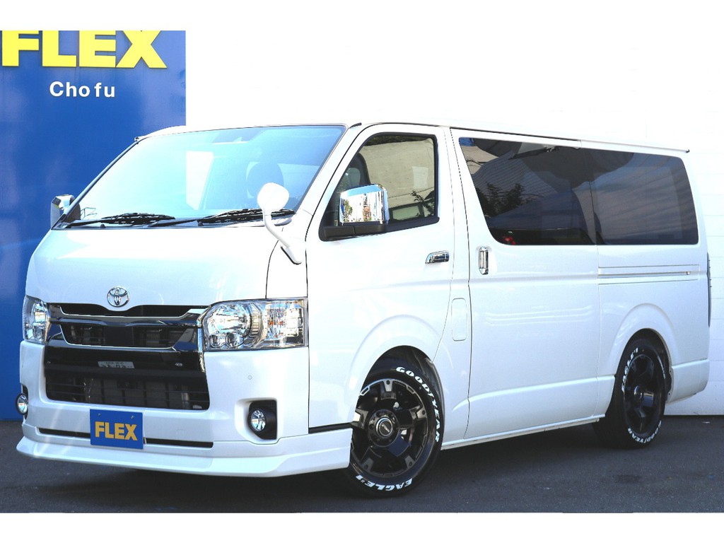 ハイエース調布店０４２４－４０－１１９１までお問い合わせください！新車ハイエースＶ２０００ｃｃダークプライムⅡガソリン車！床張りパッケージ！