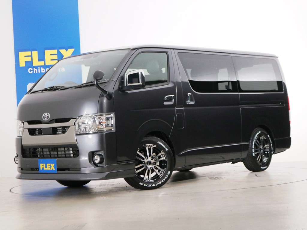 新車未登録　ハイエースバン　Ｓ－ＧＬ　一部改良後【新型】　特別仕様車ダークプライムⅡ　ガソリン２ＷＤ　５人乗り４ナンバー登録　ライトカスタムＰＫＧ！
