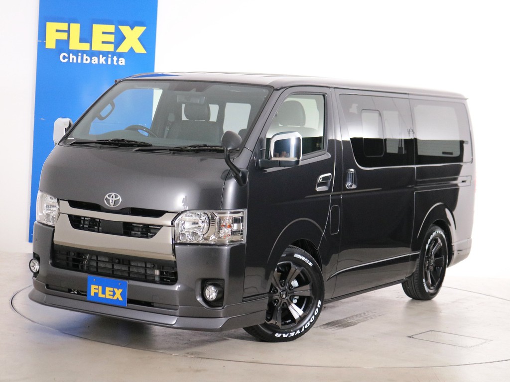 新車未登録　ハイエースバン　Ｓ－ＧＬ　一部改良後【新型】　特別仕様車ダークプライムⅡ　ガソリン２ＷＤ　５人乗り４ナンバー登録　ライトカスタムＰＫＧ！！