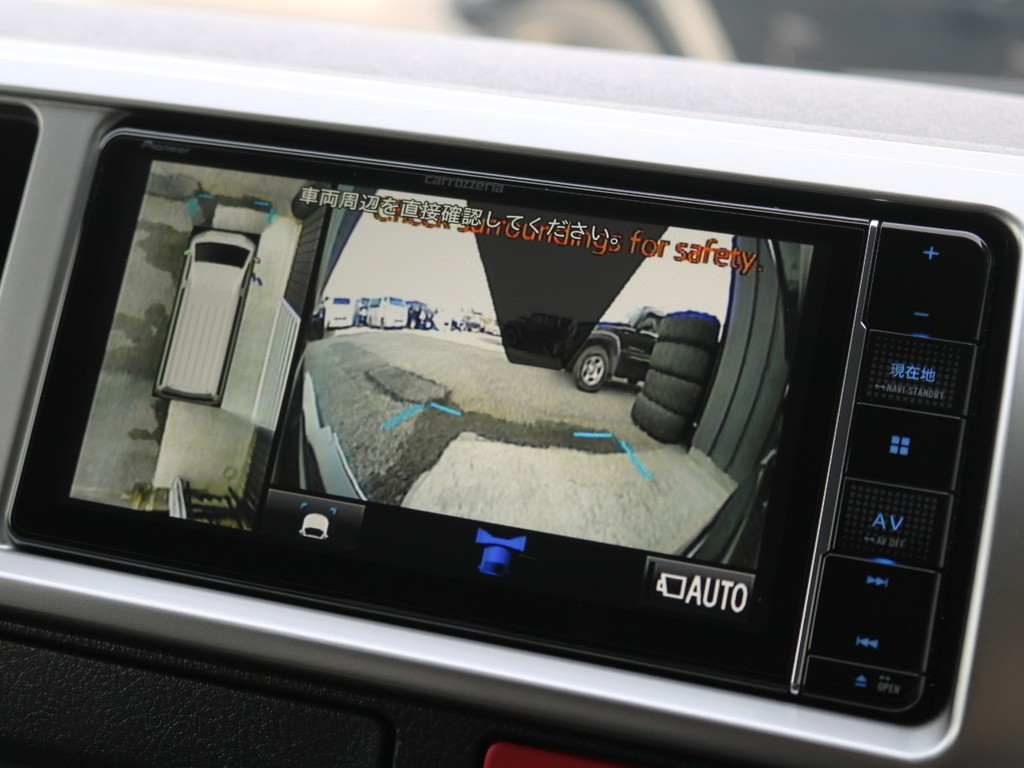 メーカーオプション　パノラミックビューモニター！車体を上から見たような映像をナビに映し出します♪