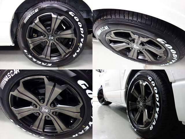 タイヤにはグットイヤー　NASCARホワイトレタータイヤを新品で装着♪