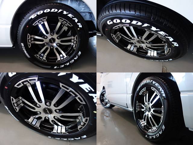 タイヤには人気のグットイヤー　NASCARホワイトレタータイヤを新品で装着♪