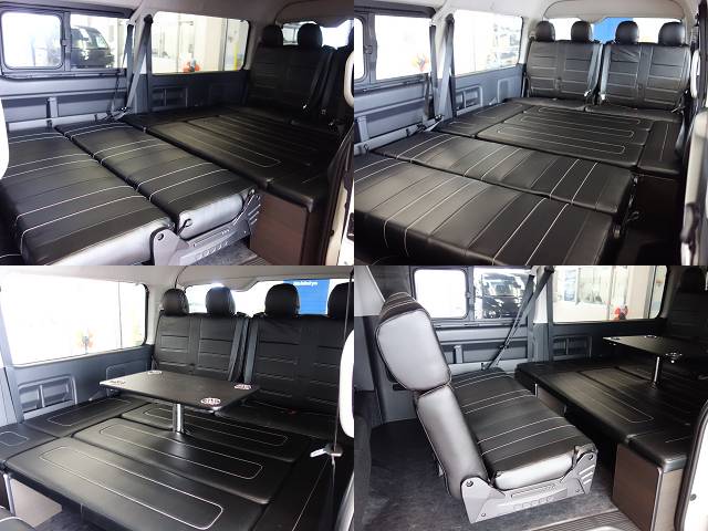 ワイドボディの広大な室内空間をを余すことなく活かせる、フルフラットモードにもアレンジ可能です♪