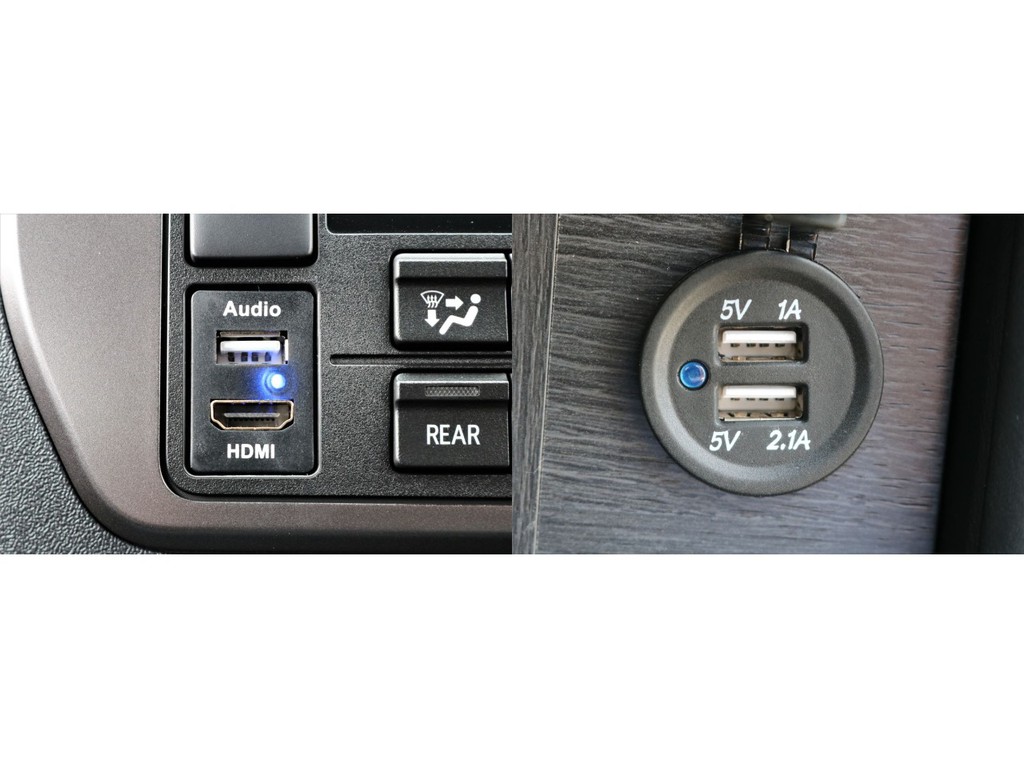 フロント＆リアにはＵＳＢポート付き！スマホやゲームの充電もＯＫ☆