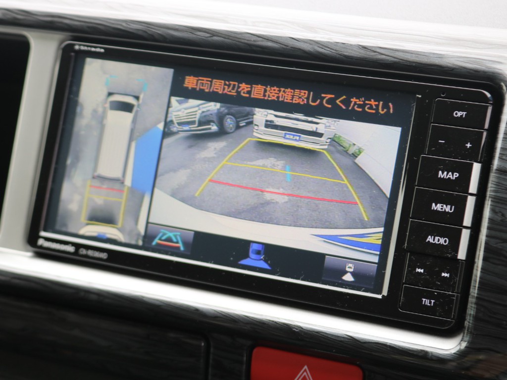 駐車時の飛出し事故を防止するパーキングブレーキサポート搭載☆