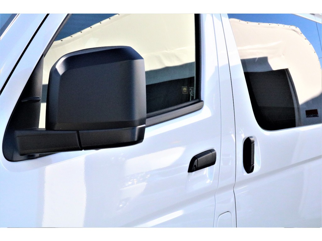 ドアミラー・ドアノブ・リアガーニッシュ・エンブレムはマッドブラックに塗装カスタム