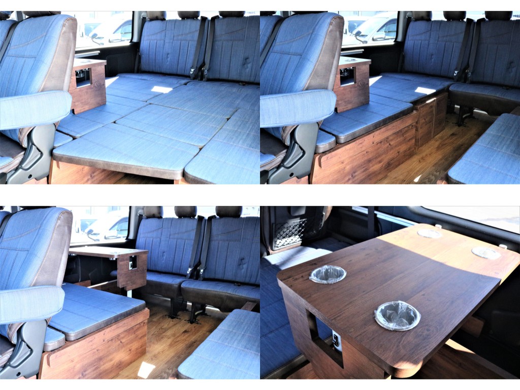 フルベッド☆運転席側ベット☆ピクニックスタイル☆専用テーブル☆