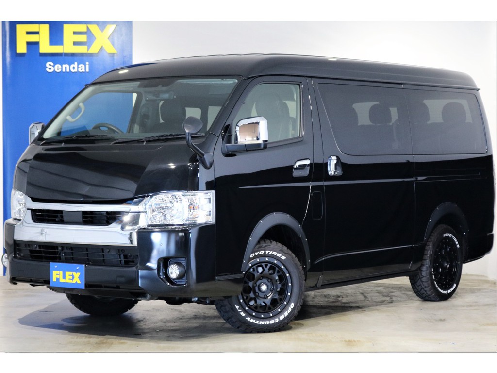 【新車/Ver1NEWモデル】後席モニター★ベッドキット★サイドテーブル★フローリング＊＊１０人乗り/全国即納可能＊＊（ブラックマイカ・3BA-TRH219W）