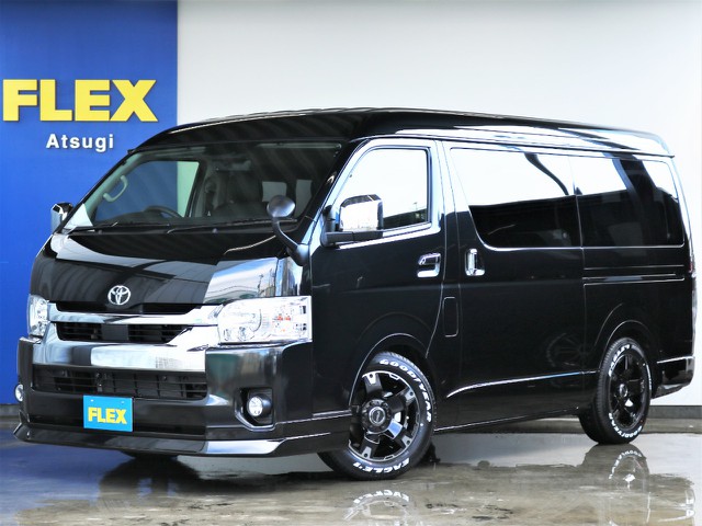 えりちん ハイエース　200系　ワイド　フラットテーブル　ロング　黒 ハイエース 200系 ワイド センターコンソール フラットテーブル